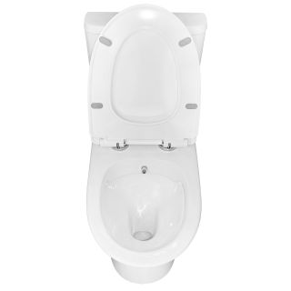 Унитаз-моноблок с функцией биде AZARIO Sente AZ-8614B  375х665х785 напольный, безободковый, горизонтальный слив, сиденье дюропласт микролифт